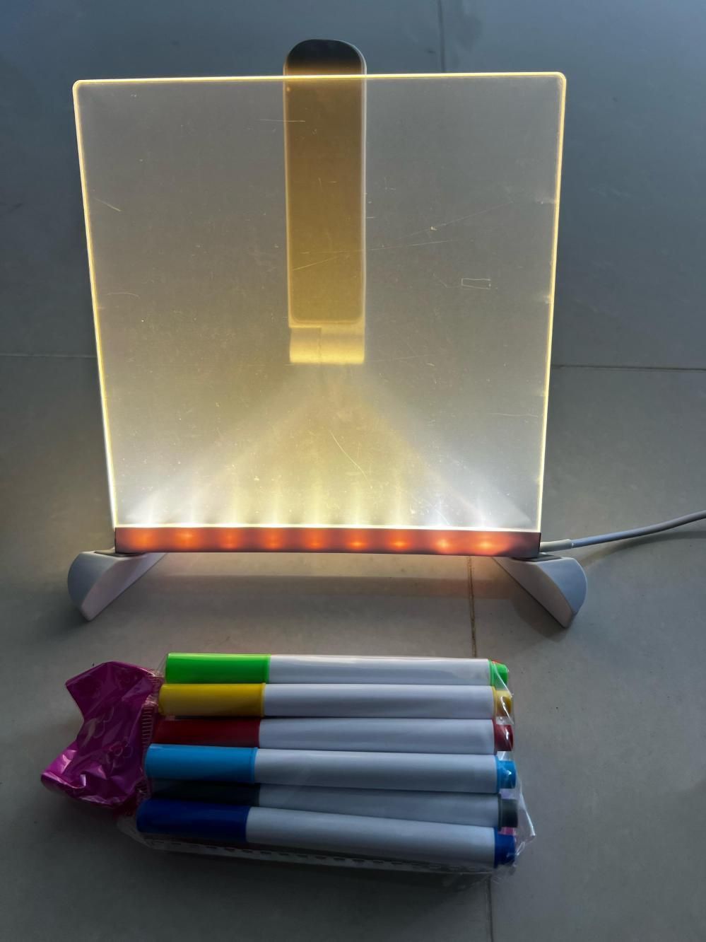 ✨3D LED Light Glass Acrylic Writing pad✨