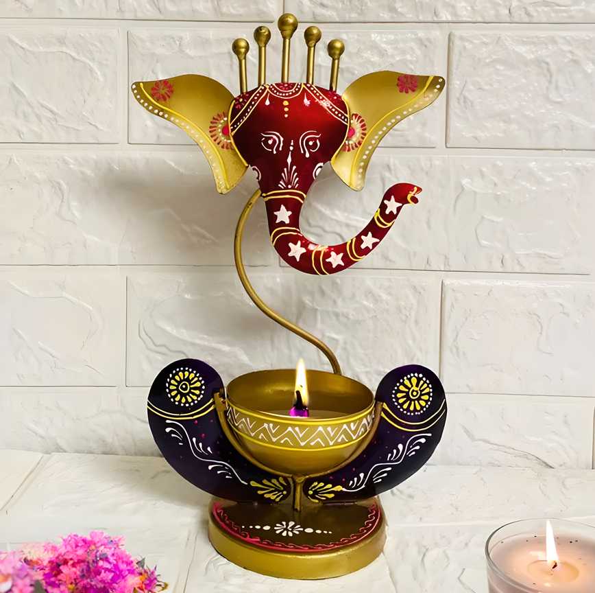 ✨Spiritual Lord Ganesha Decor - Tealight Candle Holder✨
