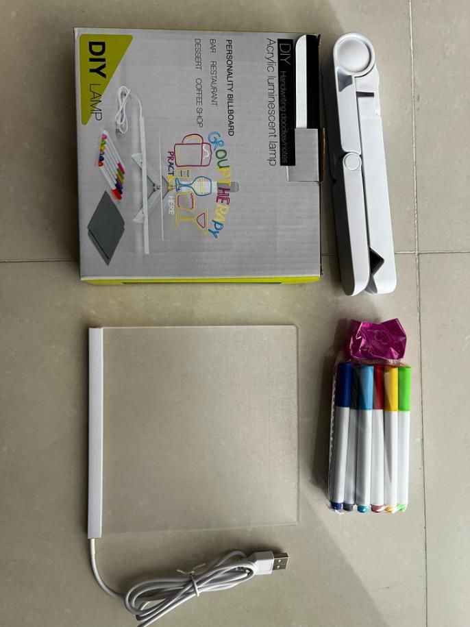✨3D LED Light Glass Acrylic Writing pad✨